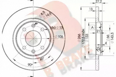 R BRAKE 78rbd24692 -  Тормозной диск